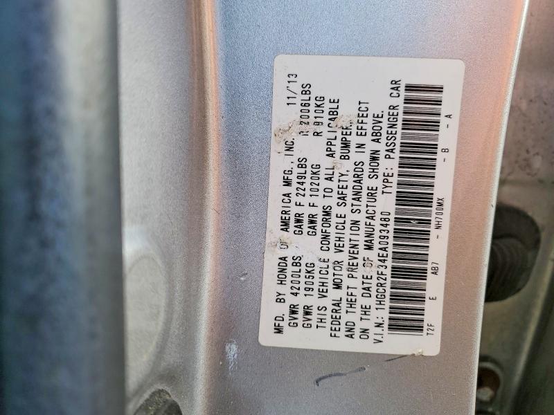 Продажа на аукционе авто 2014 Honda Accord, vin: 1HGCR2F34EA093480, номер лота: 66172146