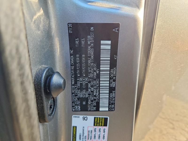 64450406 :رقم المزاد ، 2T2AZMAA4LC163863 vin ، 2020 Lexus Rx 350 مزاد بيع