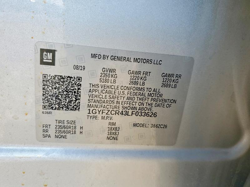 Продаж на аукціоні авто 2020 Cadillac Xt4, vin: 1GYFZCR43LF033626, номер лоту: 65390356