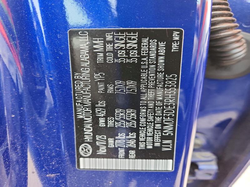 2024 Hyundai Tucson მანქანა იყიდება აუქციონზე, vin: 5NMJF3DE3RH353825, აუქციონის ნომერი: 63737866