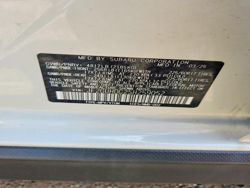 Продаж на аукціоні авто 2025 Subaru Crosstrek, vin: JF2GUHDC2SH259052, номер лоту: 65276476