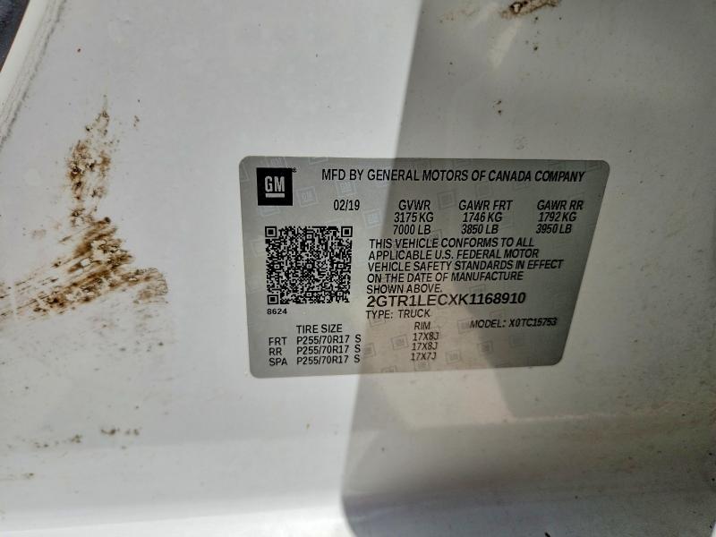 Продаж на аукціоні авто 2019 Gmc Sierra Limited, vin: 2GTR1LECXK1168910, номер лоту: 65022916
