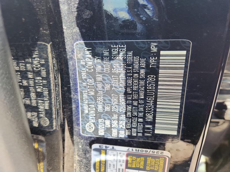 64653516 :رقم المزاد ، KM8J33A46LU185789 vin ، 2020 Hyundai Tucson مزاد بيع