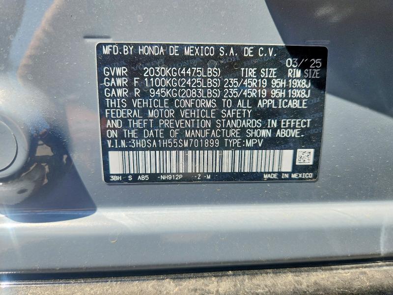 Aukcja sprzedaży 2025 Acura Adx, vin: 3HDSA1H55SM701899, numer aukcji: 63868846
