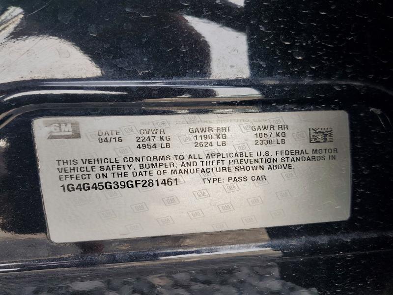 66213416 :رقم المزاد ، 1G4G45G39GF281461 vin ، 2016 Buick Lacrosse مزاد بيع