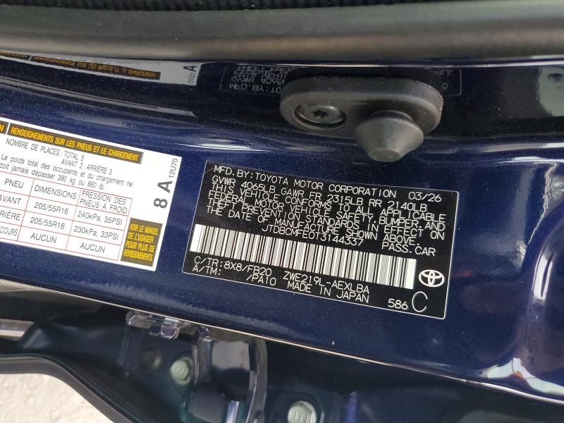 Продаж на аукціоні авто 2026 Toyota Corolla Hybrid, vin: JTDBCMFE0T3144337, номер лоту: 65735866