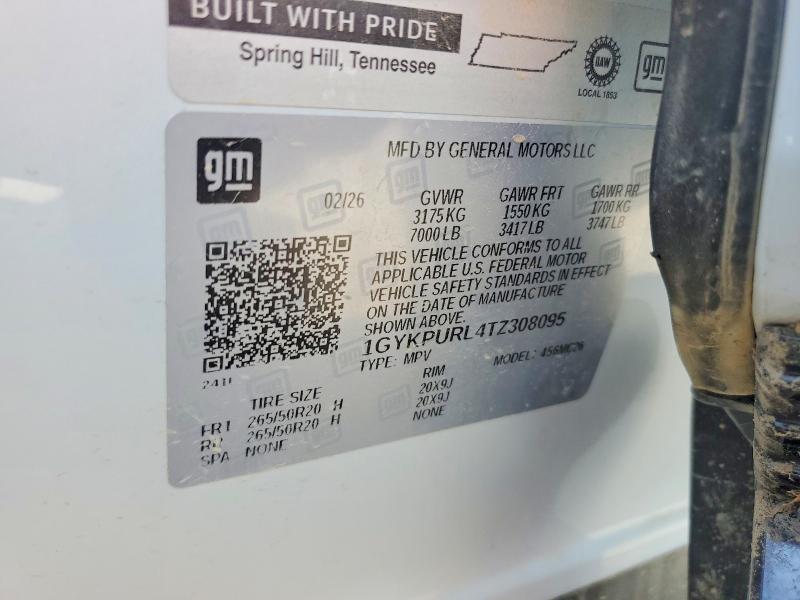 Продажа на аукционе авто 2026 Cadillac Lyriq, vin: 1GYKPURL4TZ308095, номер лота: 63506566