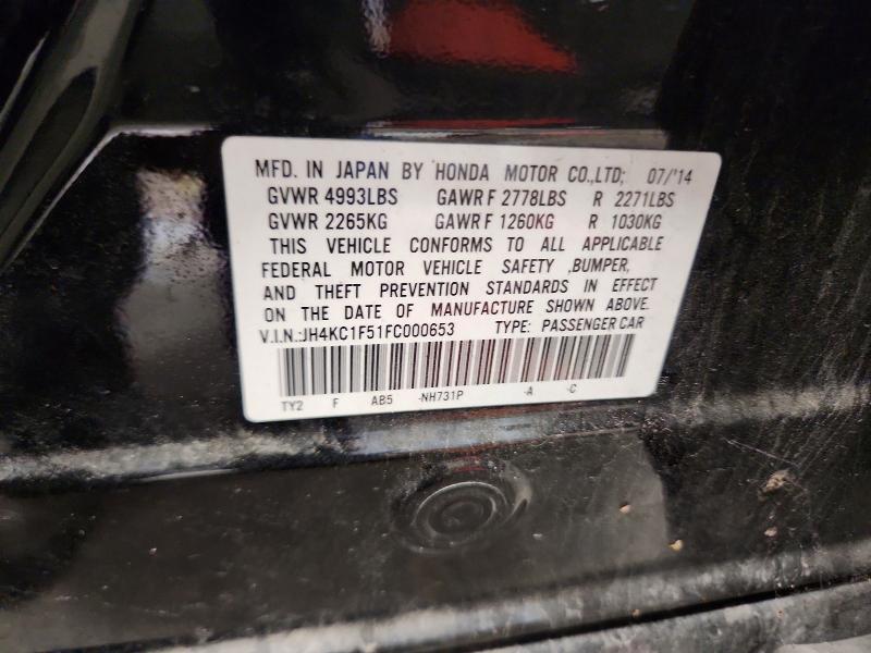 2015 Acura Rlx მანქანა იყიდება აუქციონზე, vin: JH4KC1F51FC000653, აუქციონის ნომერი: 61840746