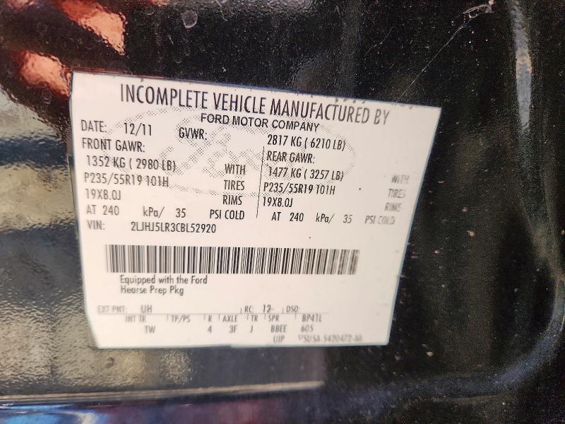 64763486 :رقم المزاد ، 2LJHJ5LR3CBL52920 vin ، 2012 Lincoln Mkt مزاد بيع