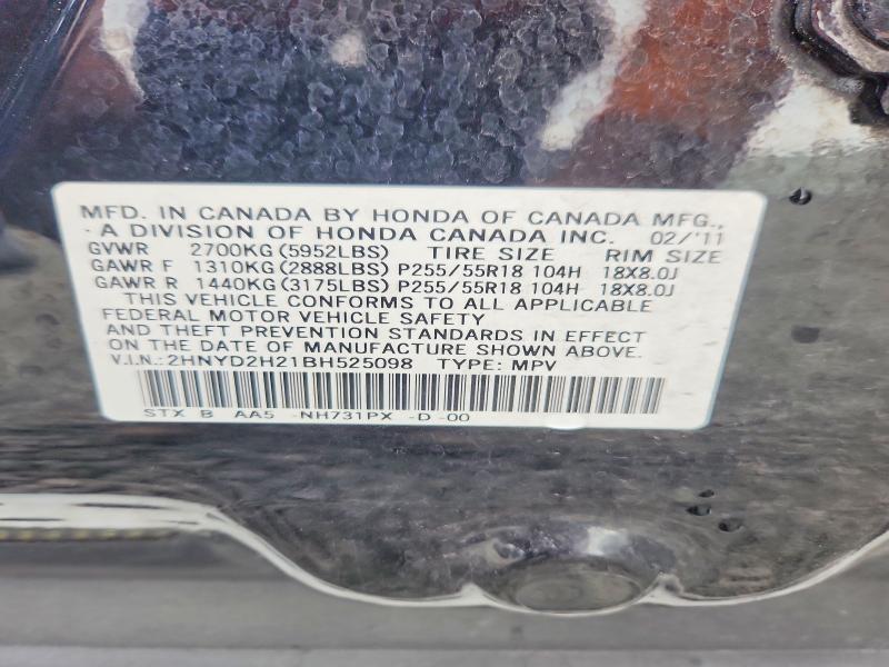 Aukcja sprzedaży 2011 Acura Mdx, vin: 2HNYD2H21BH525098, numer aukcji: 67128266