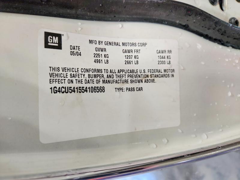 66356156 :رقم المزاد ، 1G4CU541554106568 vin ، 2005 Buick Park Avenue مزاد بيع