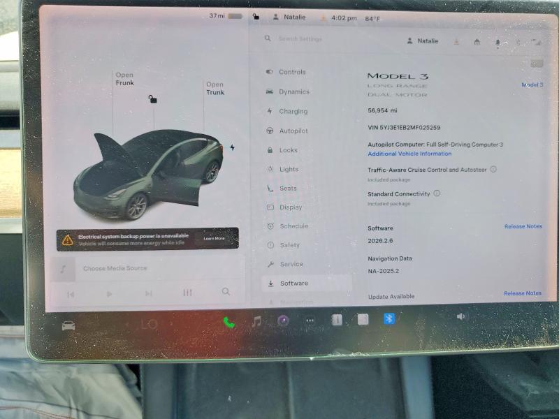 Продаж на аукціоні авто 2021 Tesla Model 3, vin: 5YJ3E1EB2MF025259, номер лоту: 62465046