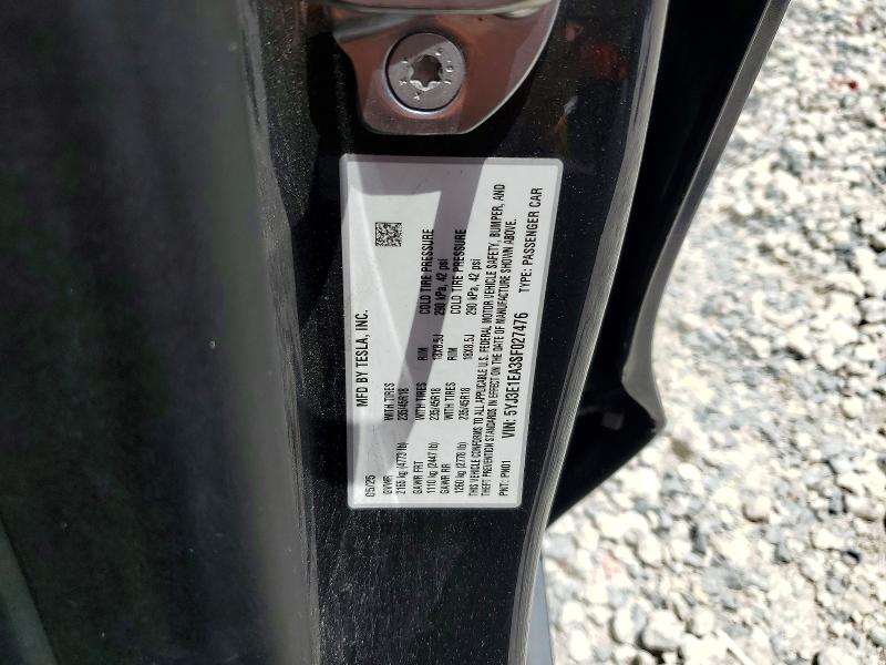 65366526 :رقم المزاد ، 5YJ3E1EA3SF027476 vin ، 2025 Tesla Model 3 مزاد بيع
