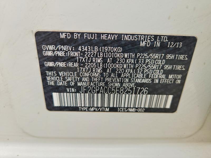 64332546 :رقم المزاد ، JF2GPACC5E8251726 vin ، 2014 Subaru Xv Crosstrek مزاد بيع