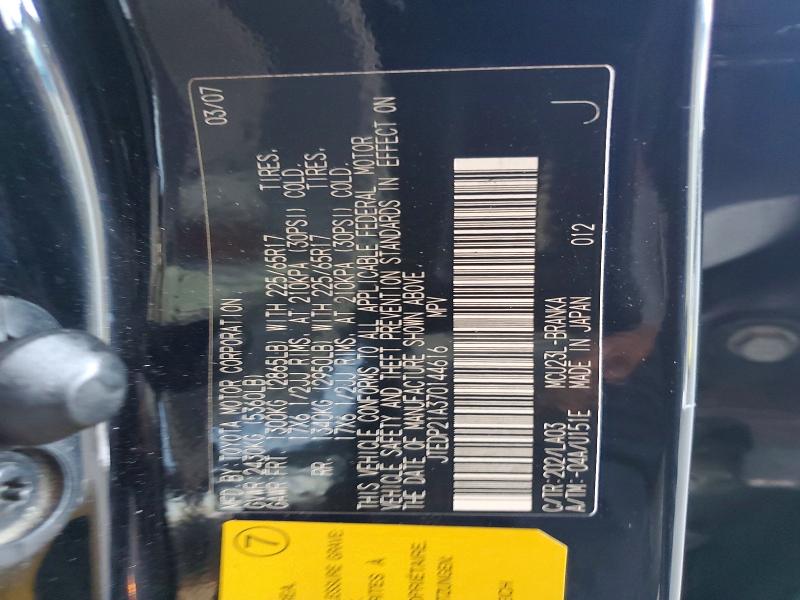 Aukcja sprzedaży 2007 Toyota Highlander, vin: JTEDP21A370144616, numer aukcji: 66312556