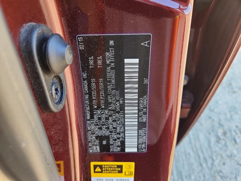 Продаж на аукціоні авто 2015 Lexus Rx, vin: 2T2BC1BA7FC007811, номер лоту: 65829686