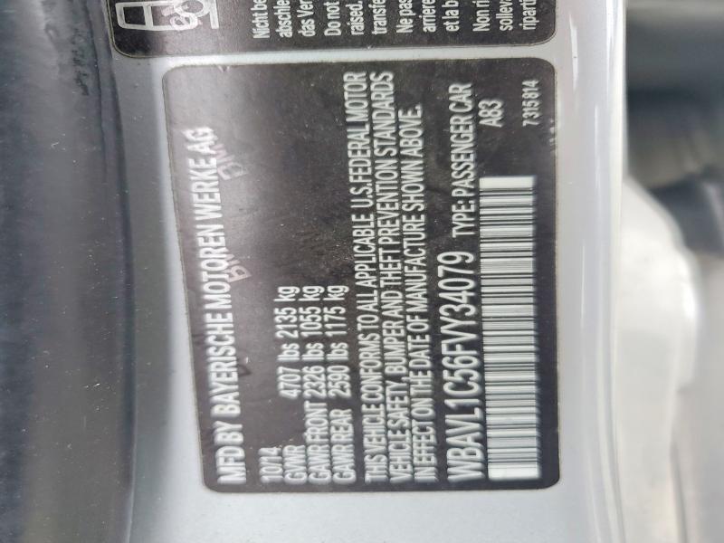 64505486 :رقم المزاد ، WBAVL1C56FVY34079 vin ، 2015 Bmw X1 مزاد بيع