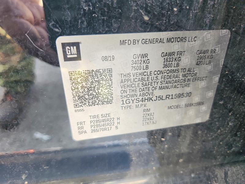 2020 Cadillac Escalade მანქანა იყიდება აუქციონზე, vin: 1GYS4HKJ5LR159530, აუქციონის ნომერი: 67061126