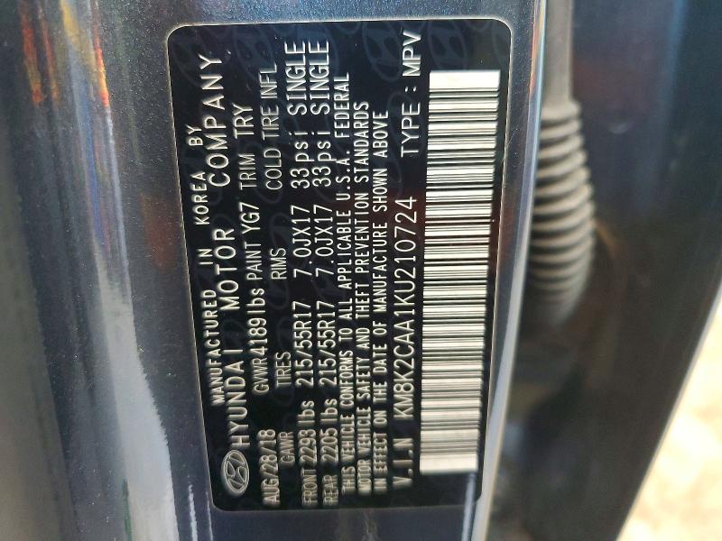 Продажа на аукционе авто 2019 Hyundai Kona, vin: KM8K2CAA1KU210724, номер лота: 64775156