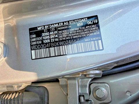 Продажа на аукционе авто 2019 Mercedes-benz A, vin: WDD3G4FB0KW024667, номер лота: 64849956