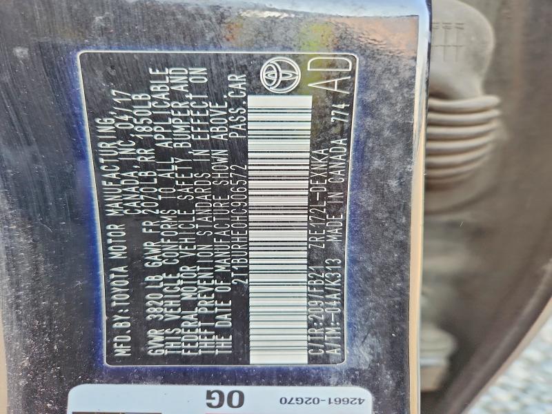 63939076 :رقم المزاد ، 2T1BURHE0HC906572 vin ، 2017 Toyota Corolla مزاد بيع