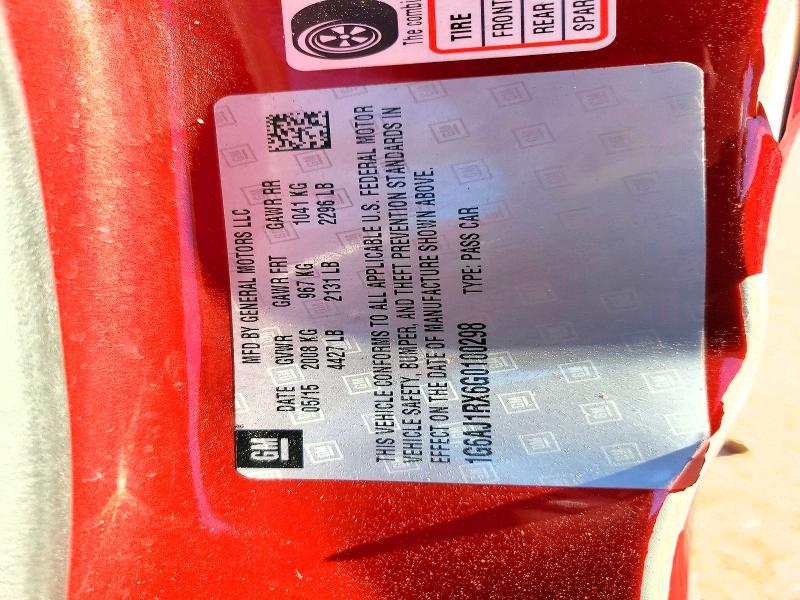 Aukcja sprzedaży 2016 Cadillac Ats, vin: 1G6AJ1RX6G0100298, numer aukcji: 63356416