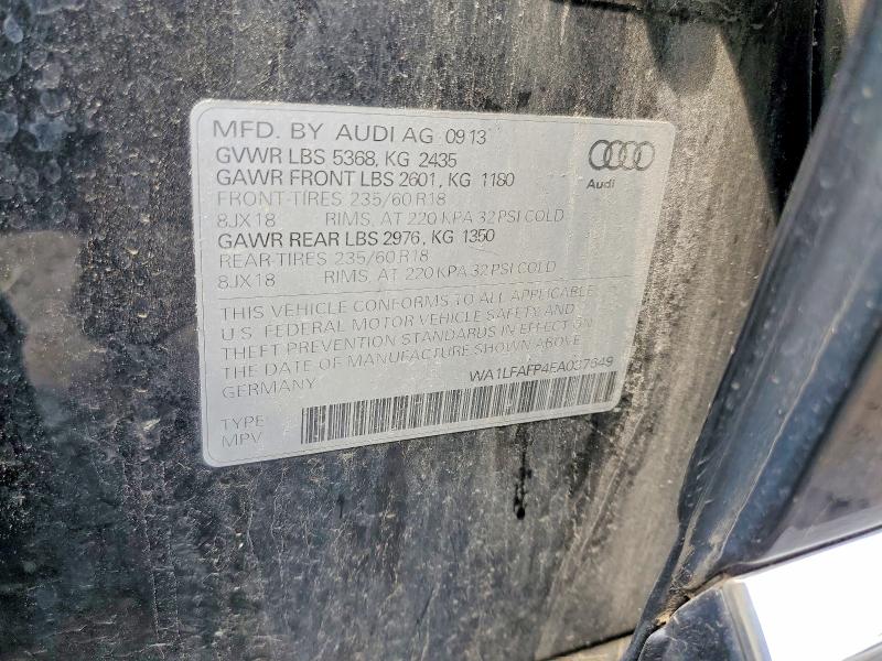 Aukcja sprzedaży 2014 Audi Q5, vin: WA1LFAFP4EA037649, numer aukcji: 65937256