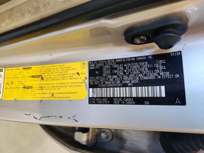 Aukcja sprzedaży 2004 Lexus Rx, vin: 2T2HA31U04C012045, numer aukcji: 66205826