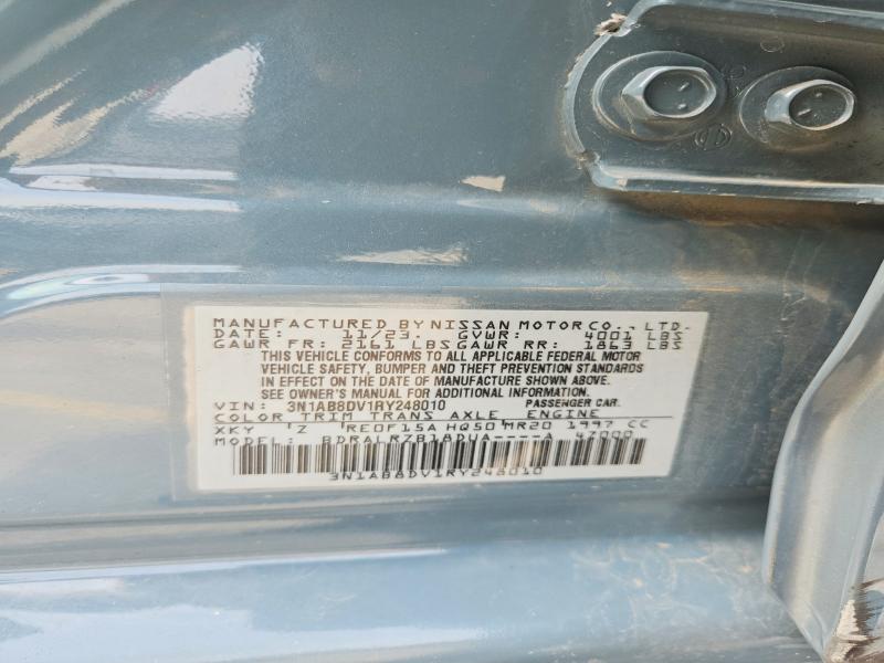 2024 Nissan Sentra მანქანა იყიდება აუქციონზე, vin: 3N1AB8DV1RY248010, აუქციონის ნომერი: 64108636