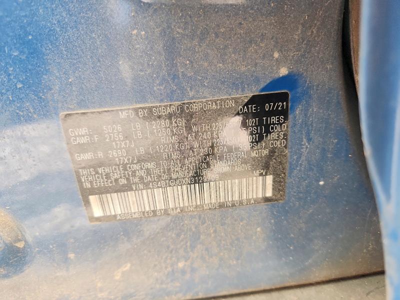 Продаж на аукціоні авто 2022 Subaru Outback, vin: 4S4BTGUDXN3129709, номер лоту: 64614436
