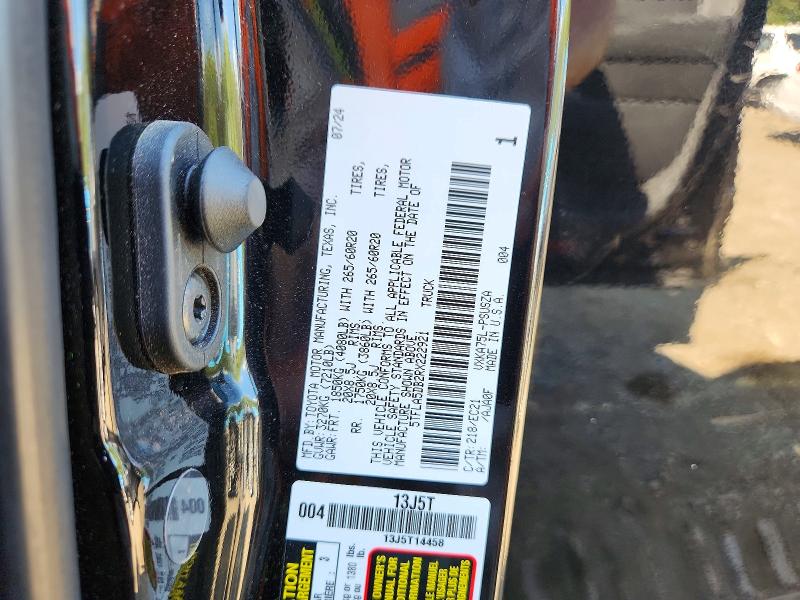 66625626 :رقم المزاد ، 5TFLA5DB2RX222921 vin ، 2024 Toyota Tundra مزاد بيع