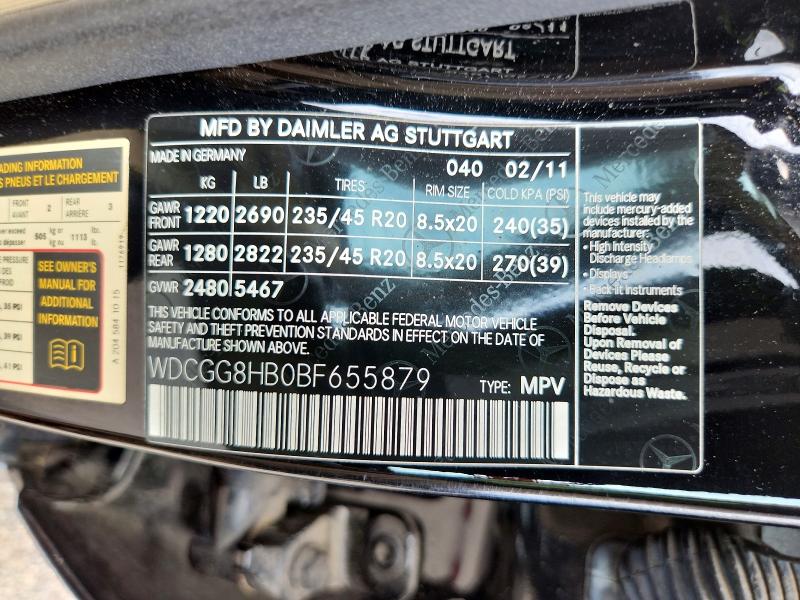 63527596 :رقم المزاد ، WDCGG8HB0BF655879 vin ، 2011 Mercedes-benz Glk Class Glk350 4d مزاد بيع