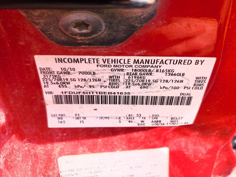 2011 Ford F550 მანქანა იყიდება აუქციონზე, vin: 1FDUF5HT1BEB41835, აუქციონის ნომერი: 66912196
