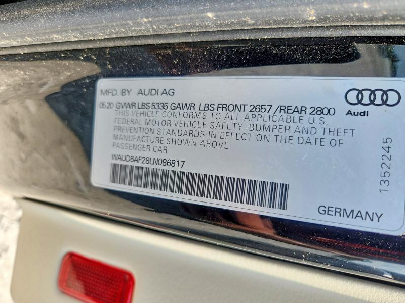 Продажа на аукционе авто 2020 Audi A6, vin: WAUD8AF28LN086817, номер лота: 63553036