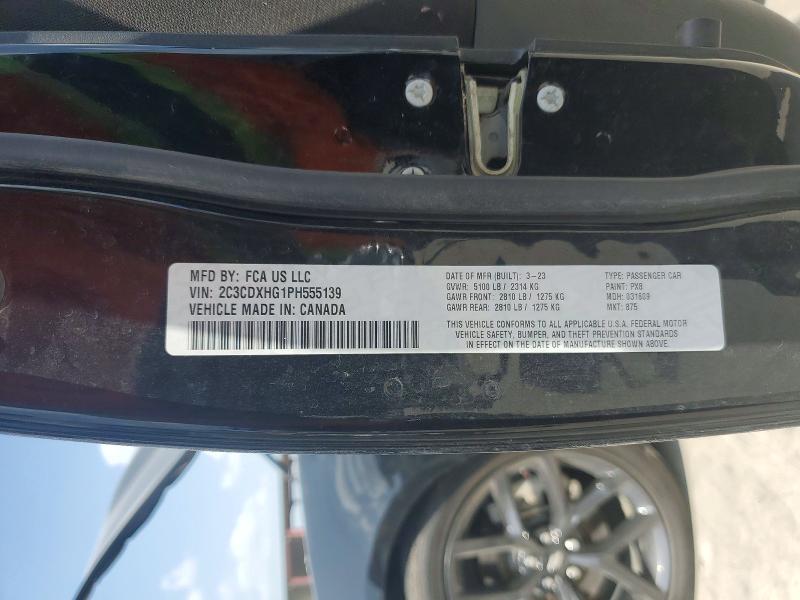 63475186 :رقم المزاد ، 2C3CDXHG1PH555139 vin ، 2023 Dodge Charger مزاد بيع