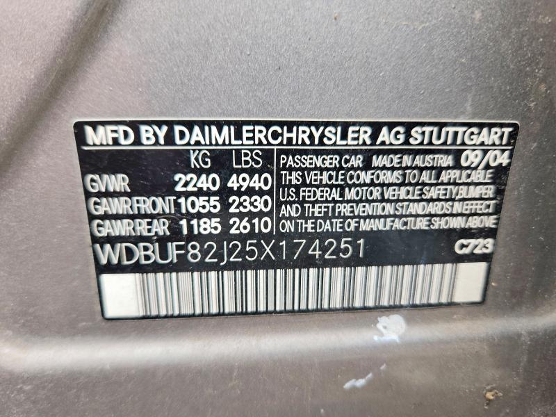Продаж на аукціоні авто 2005 Mercedes-benz E, vin: WDBUF82J25X174251, номер лоту: 64450896