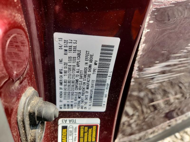2015 Honda Cr-v მანქანა იყიდება აუქციონზე, vin: 5J6RM4H3XFL064100, აუქციონის ნომერი: 64517826