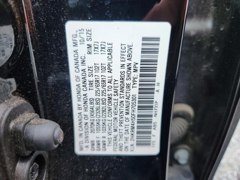 Aukcja sprzedaży 2015 Honda Cr-v, vin: 2HKRM4H50FH705301, numer aukcji: 65130596