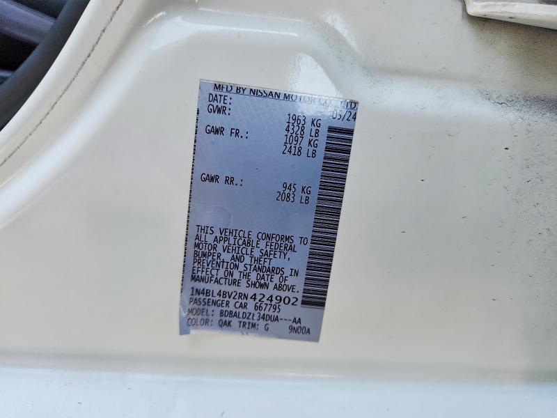 Продажа на аукционе авто 2024 Nissan Altima, vin: 1N4BL4BV2RN424902, номер лота: 64379986