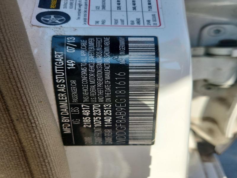 Aukcja sprzedaży 2014 Mercedes-benz C, vin: WDDGF8AB9EG181616, numer aukcji: 63657856