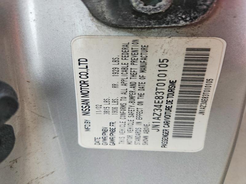 Aukcja sprzedaży 2003 Nissan 350z, vin: JN1AZ34E83T010105, numer aukcji: 65388116