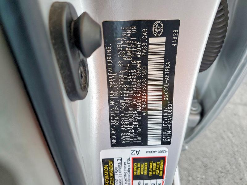 2011 Toyota Avalon მანქანა იყიდება აუქციონზე, vin: 4T1BK3DB7BU381983, აუქციონის ნომერი: 66113016