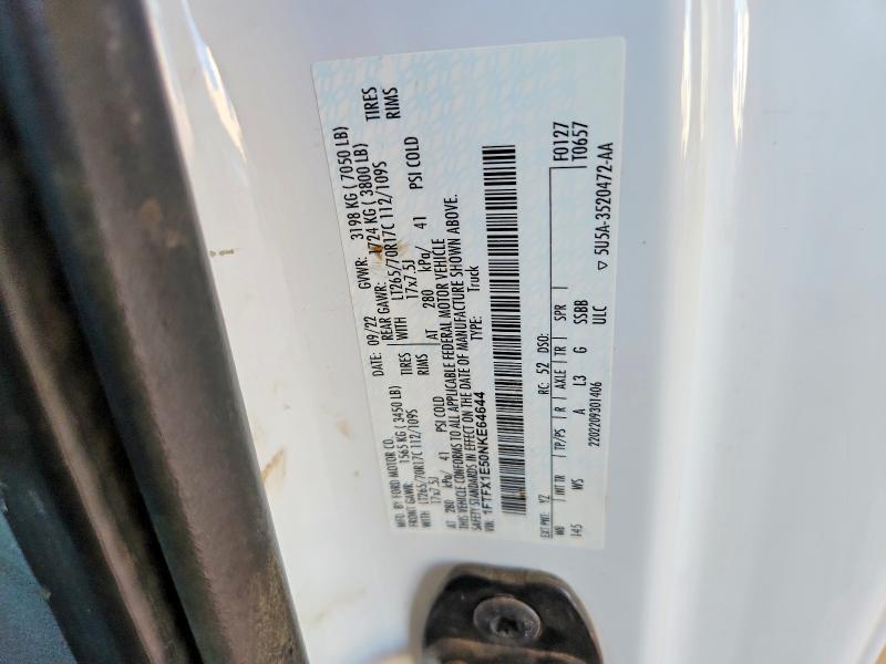 Aukcja sprzedaży 2022 Ford F150, vin: 1FTFX1E50NKE64644, numer aukcji: 64782806