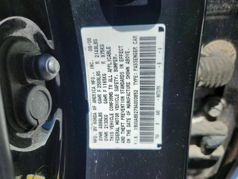 64190096 :رقم المزاد ، 19UUA86279A000852 vin ، 2009 Acura Tl مزاد بيع