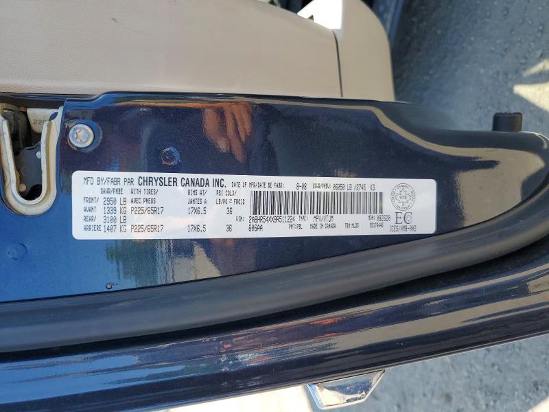 2009 Chrysler Town & Country მანქანა იყიდება აუქციონზე, vin: 2A8HR54XX9R511224, აუქციონის ნომერი: 64071096