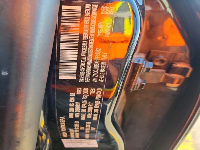 2017 Jeep Renegade მანქანა იყიდება აუქციონზე, vin: ZACCJBBBXHPF19082, აუქციონის ნომერი: 64393986