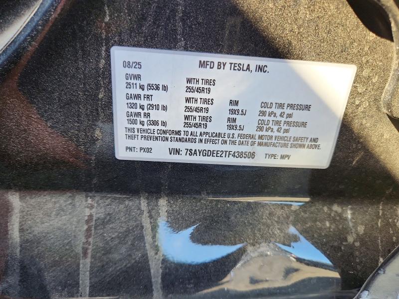 Aukcja sprzedaży 2026 Tesla Model Y, vin: 7SAYGDEE2TF438506, numer aukcji: 66777316