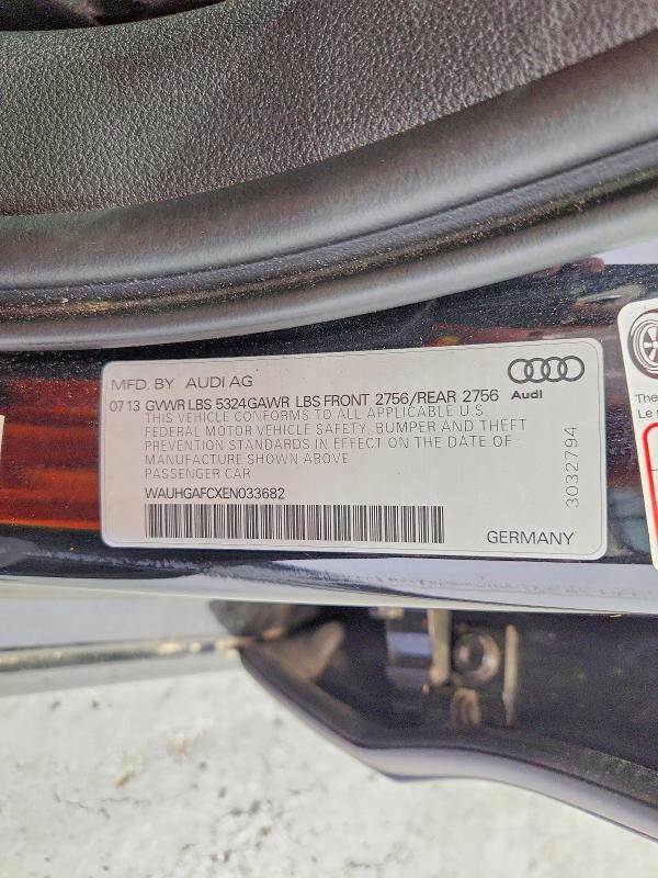 Aukcja sprzedaży 2014 Audi A6, vin: WAUHGAFCXEN033682, numer aukcji: 64288116