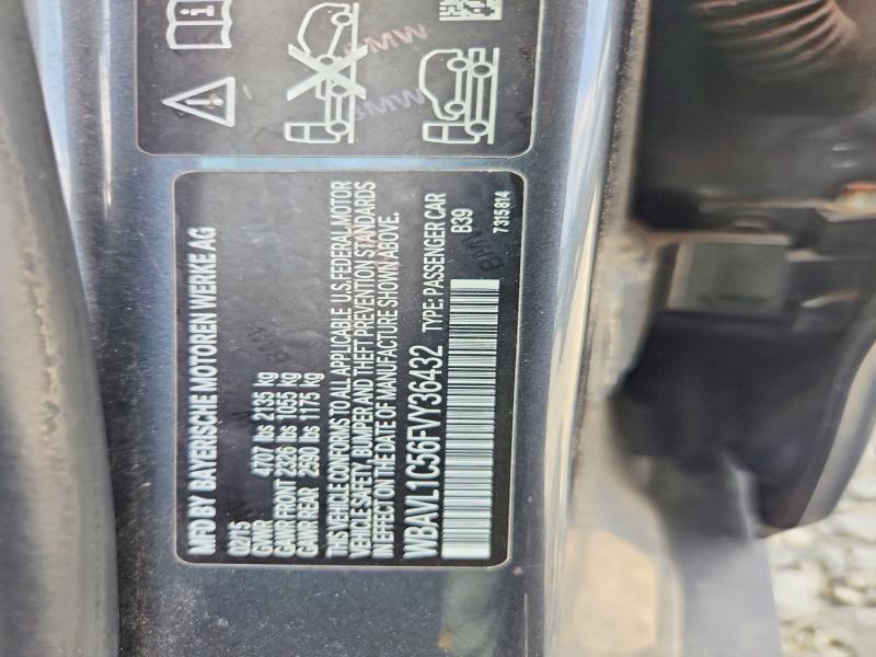 Aukcja sprzedaży 2015 Bmw X1, vin: WBAVL1C56FVY36432, numer aukcji: 64855936