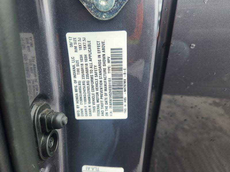 Aukcja sprzedaży 2017 Honda Cr-v, vin: 7FARW1H52HE031151, numer aukcji: 65039656